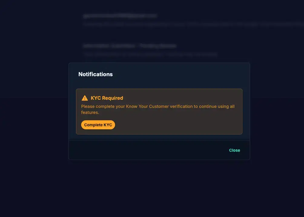 KYC Notification